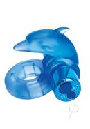Bodywand Rechargeable Silicone Dancing Dolphin Ring - Blue